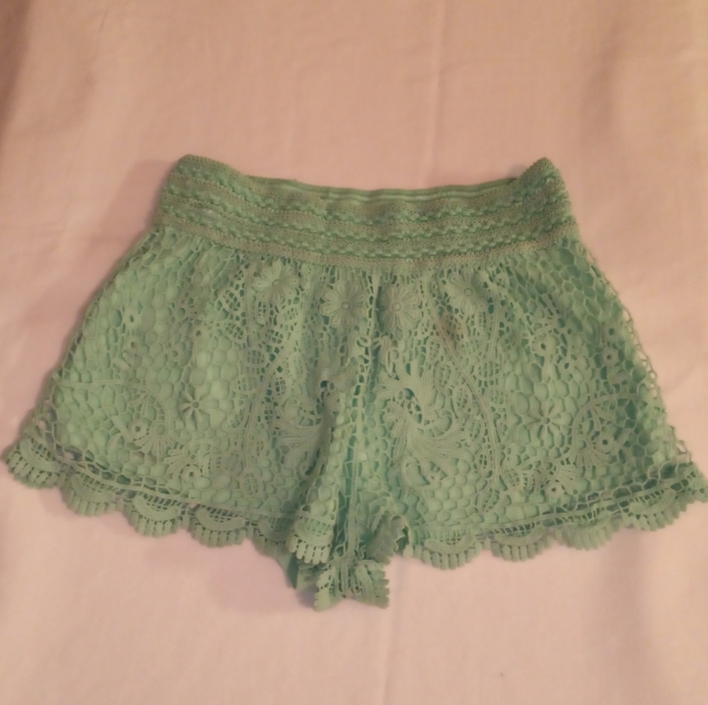 Women's Top Shop Net Printed Design Shorts